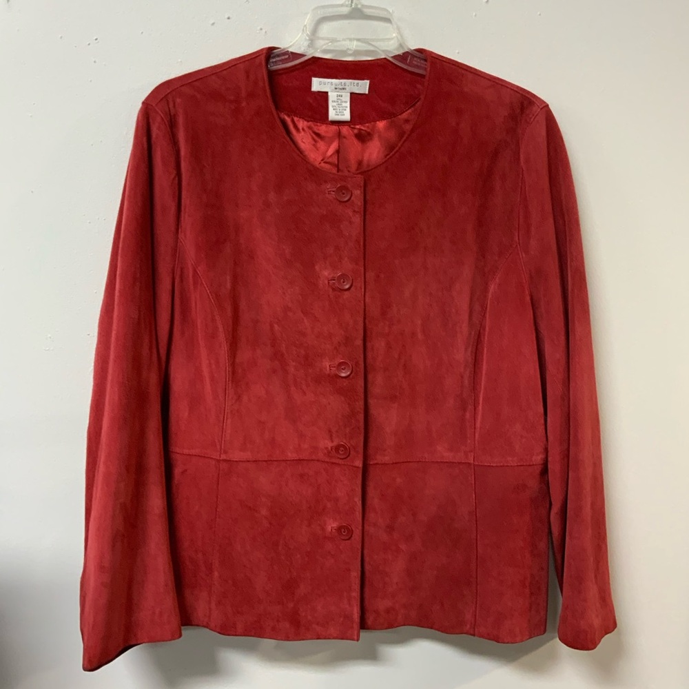 PURSUITS RED SUEDE JACKET